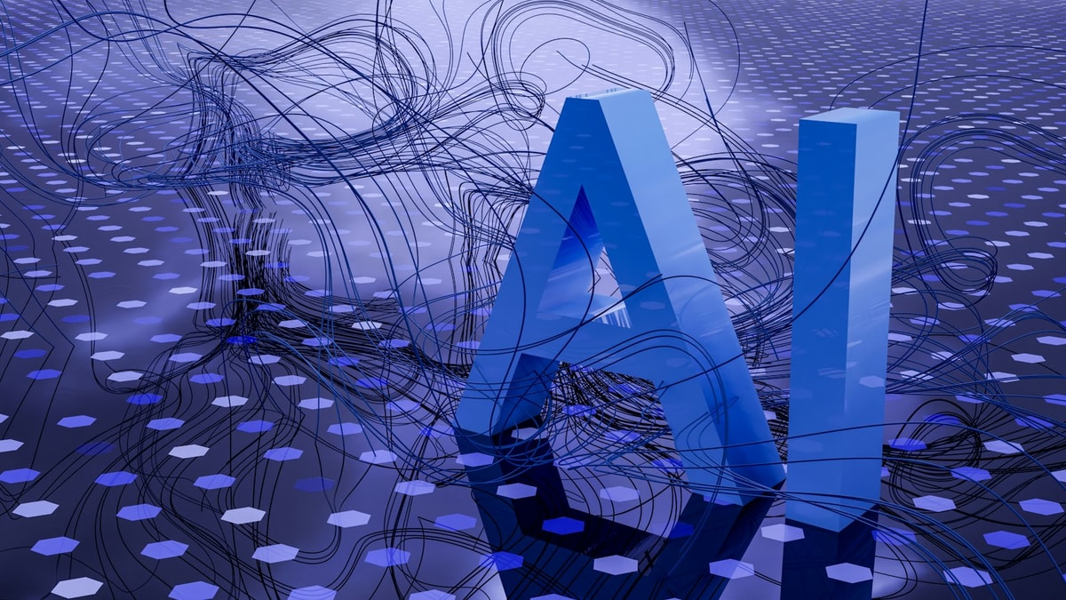 An abstract view of a glowing digital interface