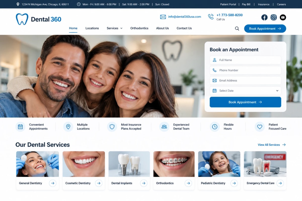 Dental clinic website